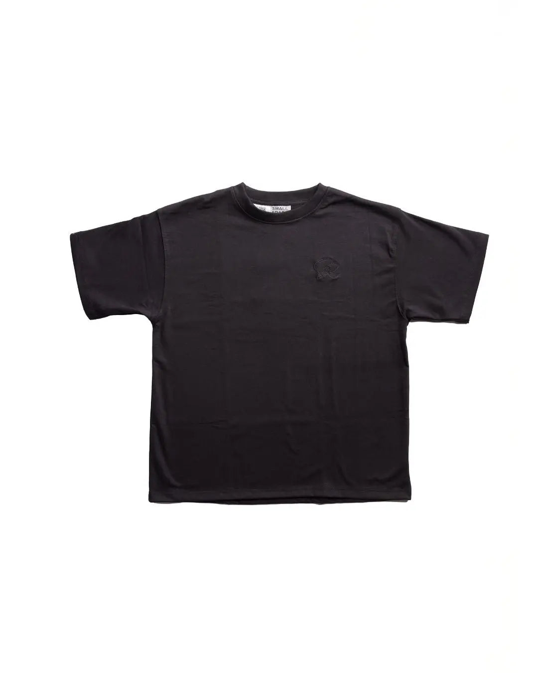Black core t-shirt on a white background