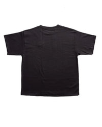 Back of black core t-shirt on a white background